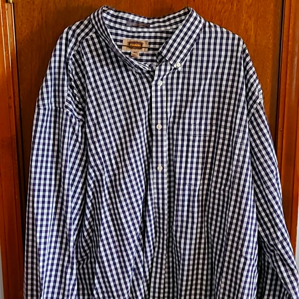 Men's 4XLT Plaid Button Down